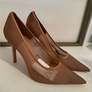 Zara Tan Women's mesh Heels